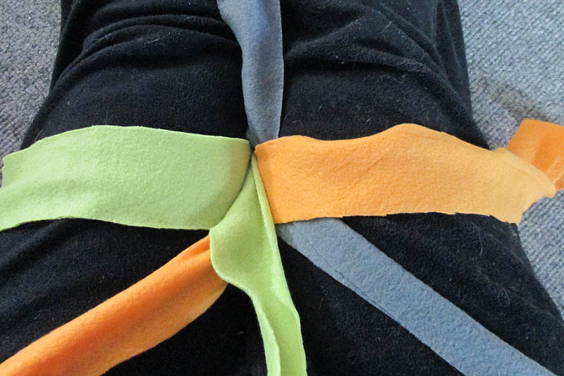 Fleece-Zergel groß Schritt 1