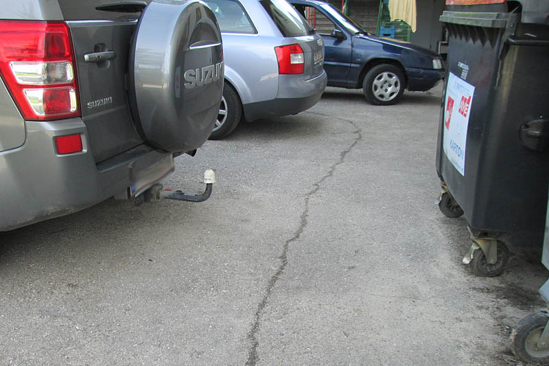 Sprühfährte am Parkplatz Sprühfährte