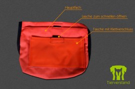 oranger Leckerli Beutel von oben