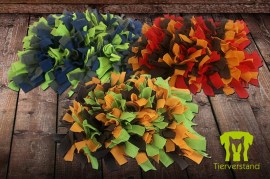 Schnüffelteppich Draufsicht, 3 verschiedene Farbvarianten, orange, blau und rot
